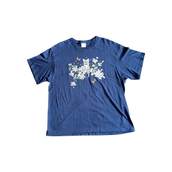 Vintage Kittens & Birds Tee - Picture 1 of 5